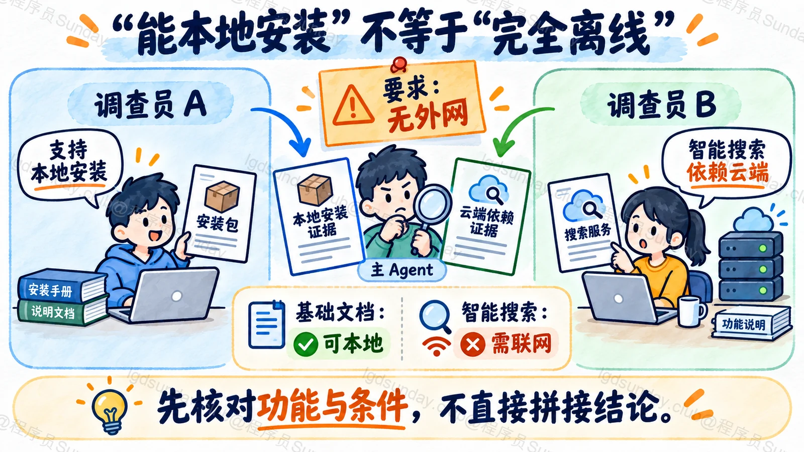 “能本地安装”不等于“完全离线”