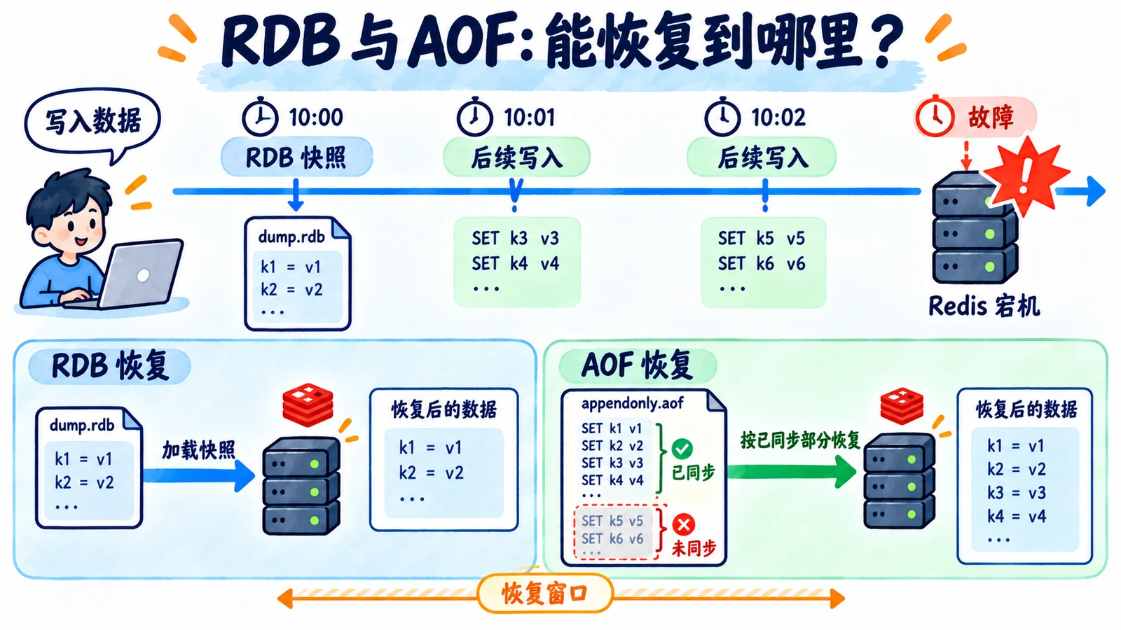 快照时点与日志同步恢复窗口