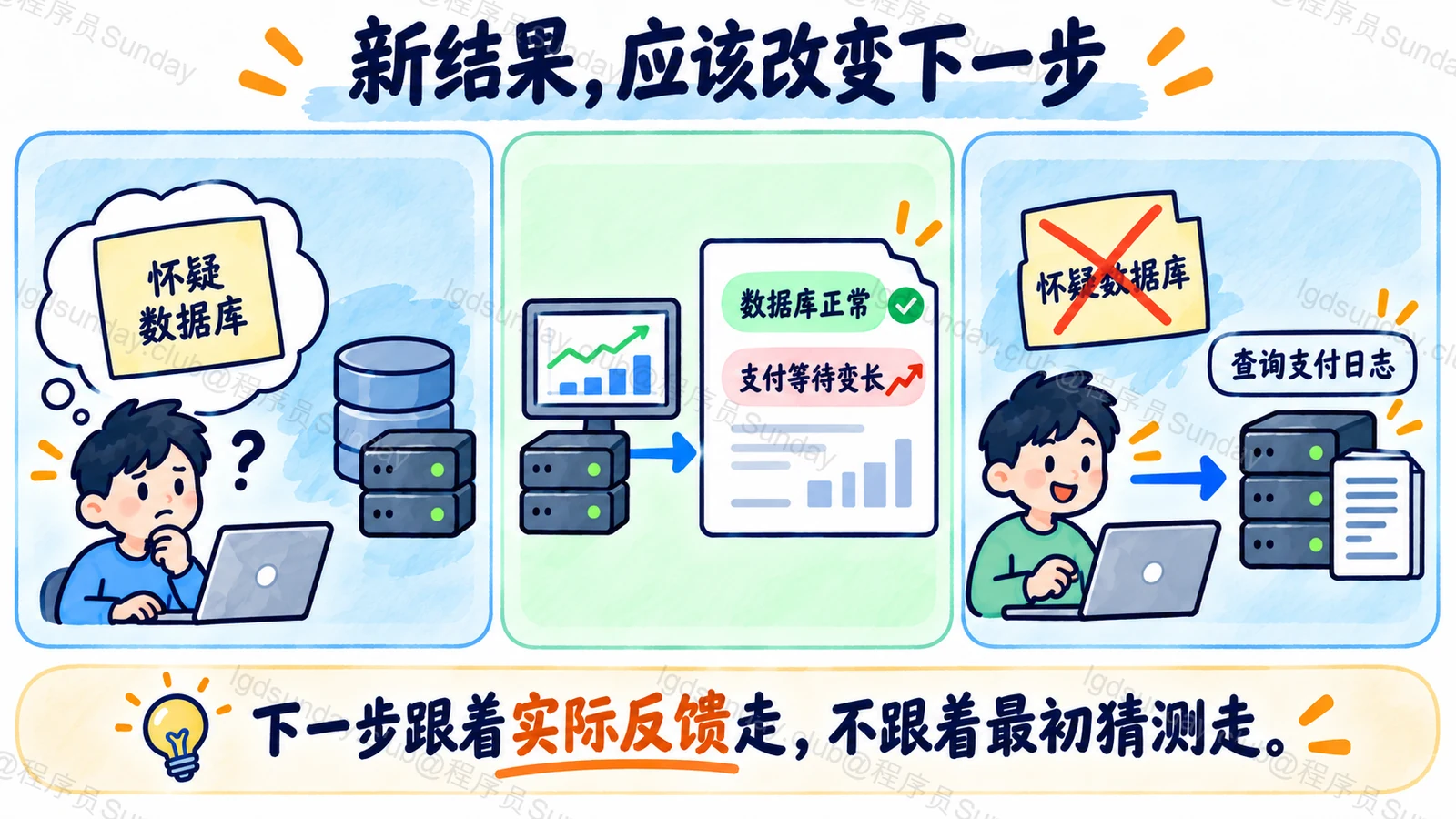 新结果，应该改变下一步