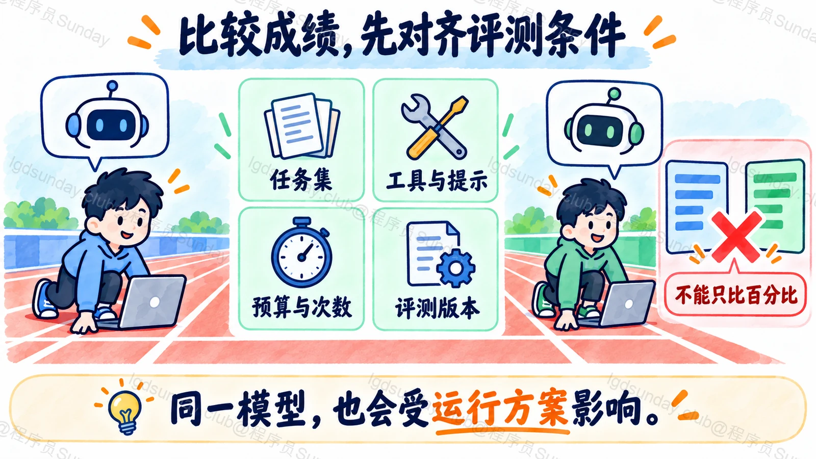 比较成绩,先对齐评测条件