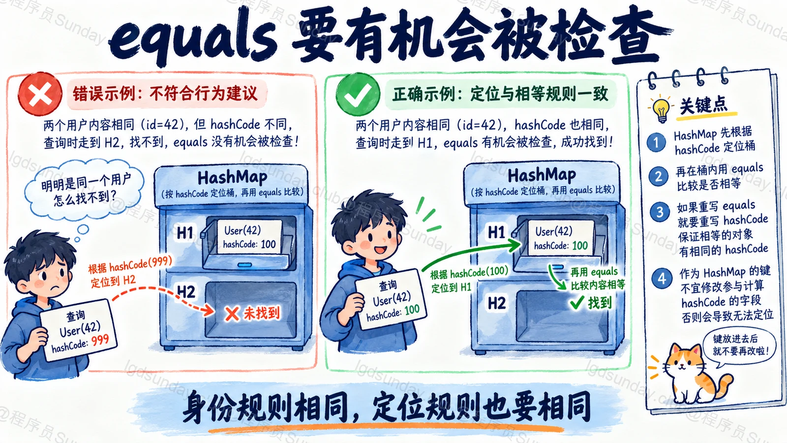 equals 要有机会被检查