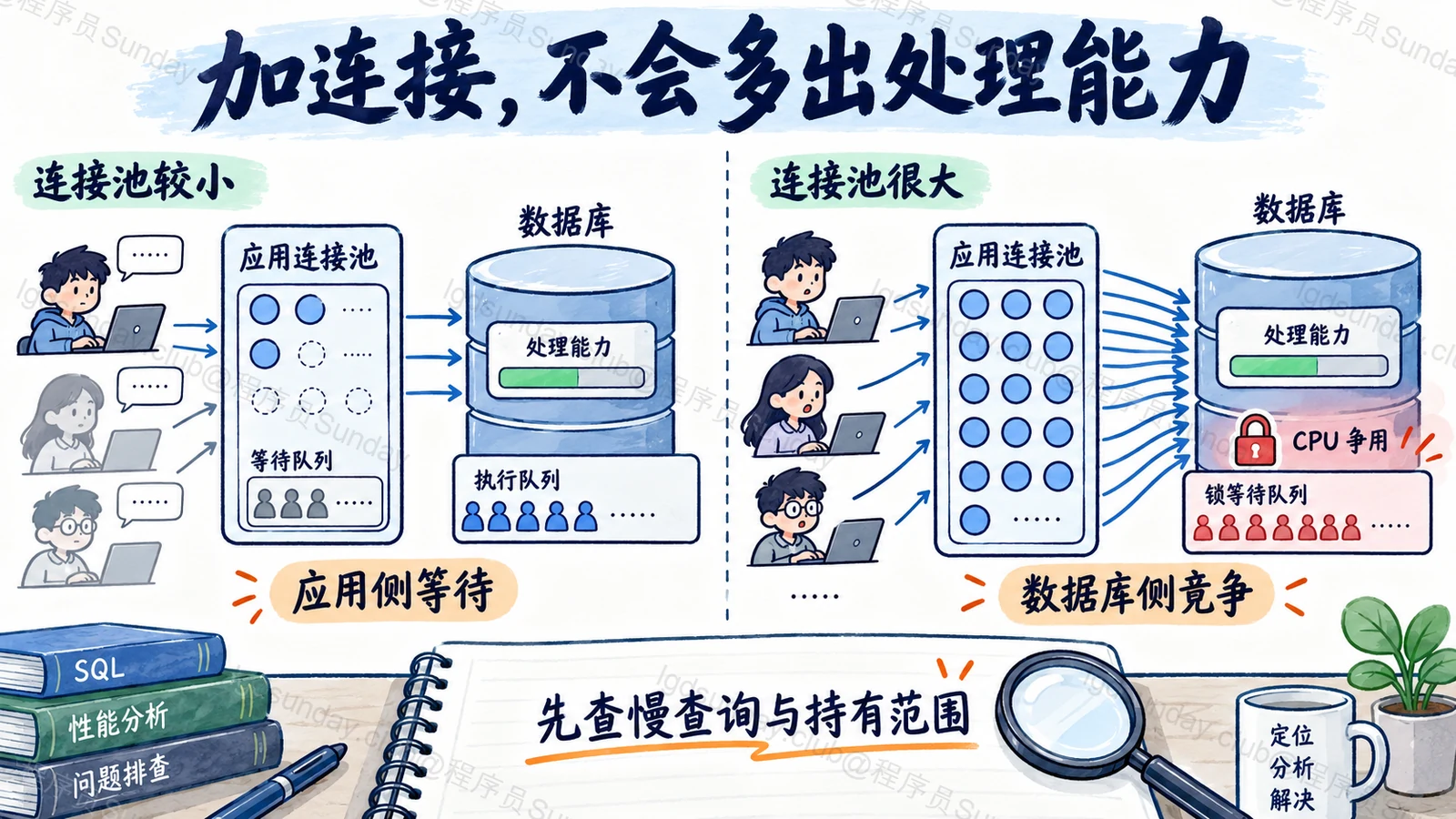 加连接，不会多出处理能力