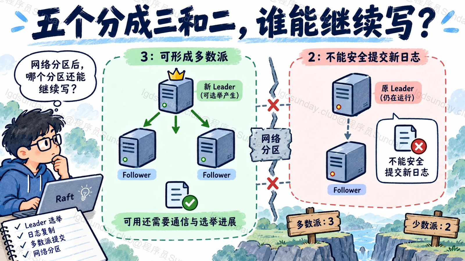 五个分成三和二,谁能继续写?