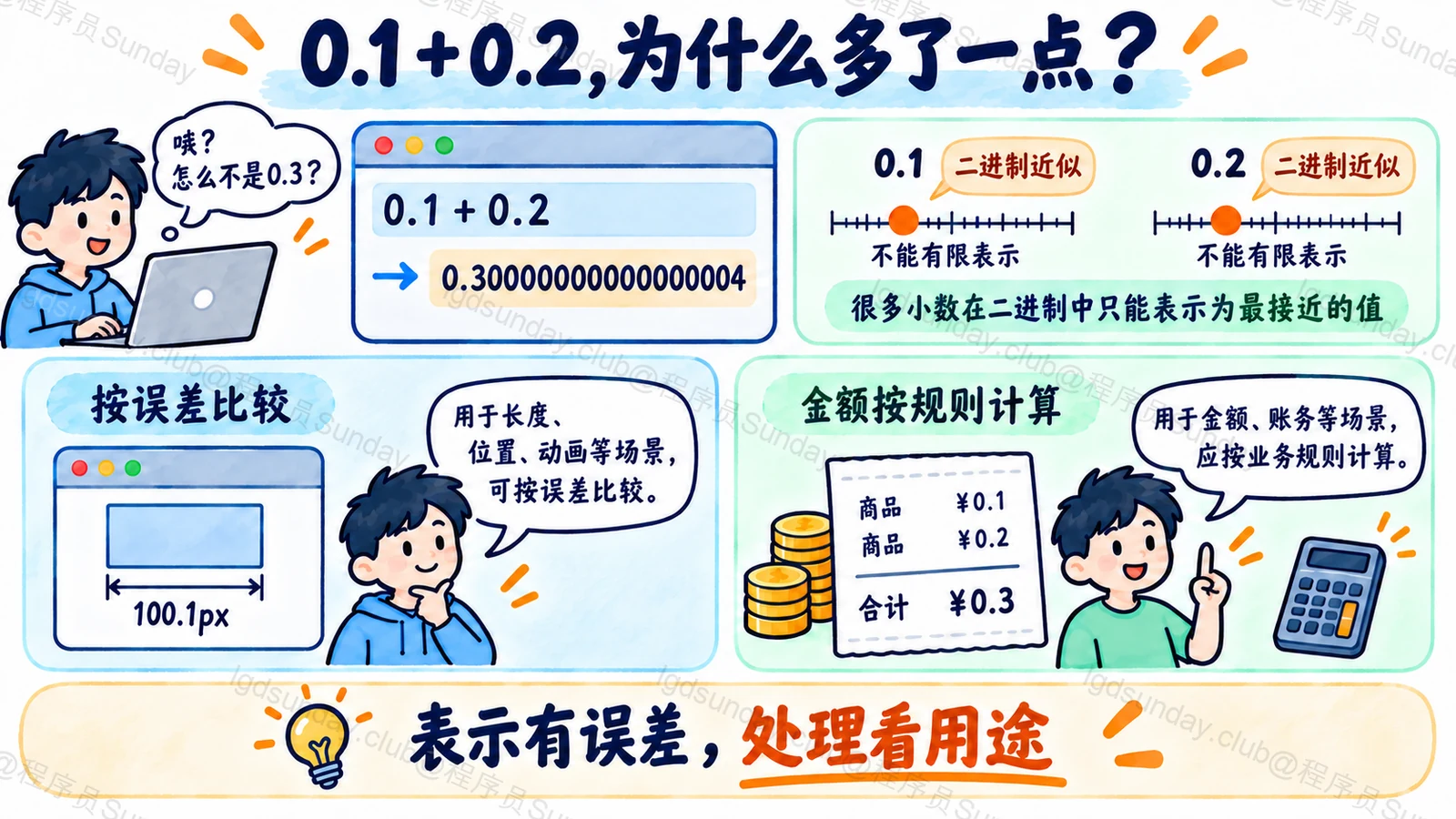 浮点近似与计算用途区分