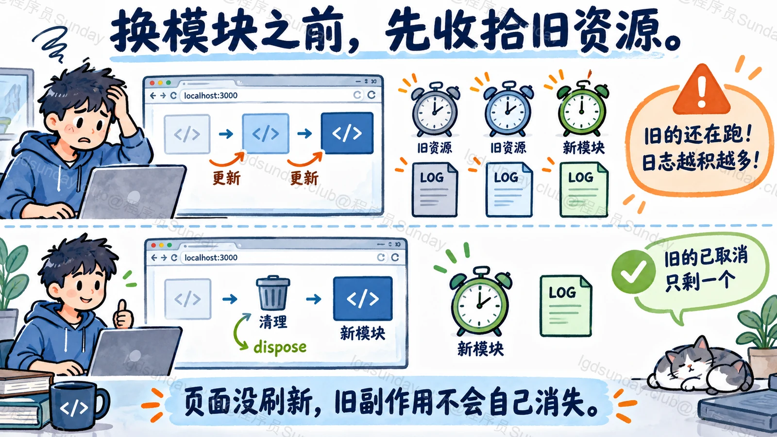 换模块之前,先收拾旧资源