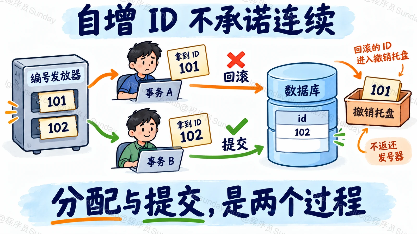 自增 ID 不承诺连续