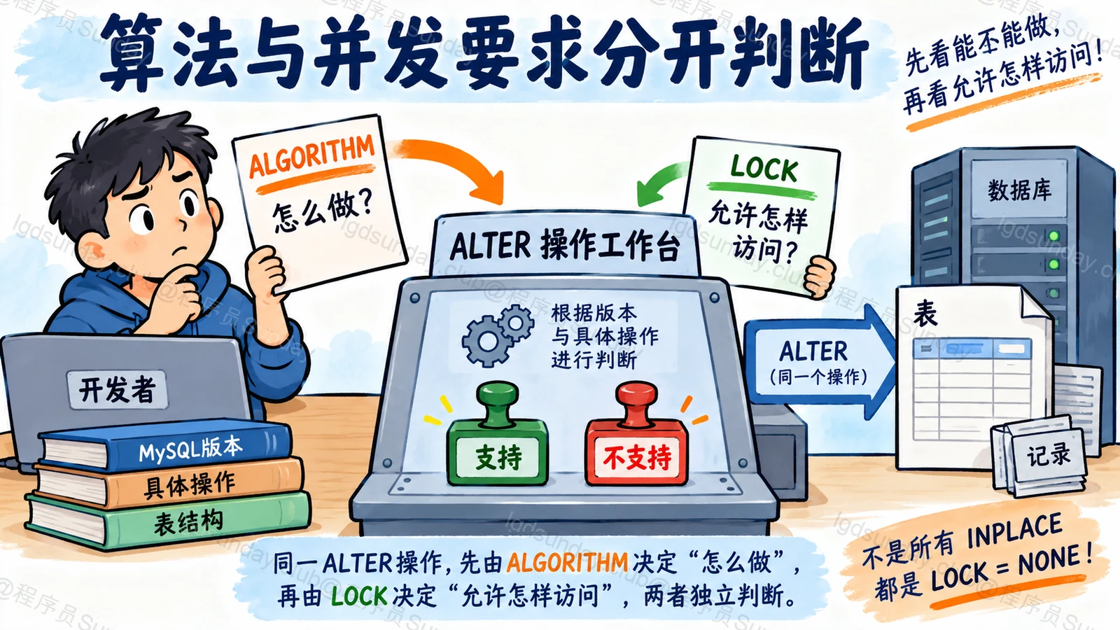 算法与并发要求分开判断