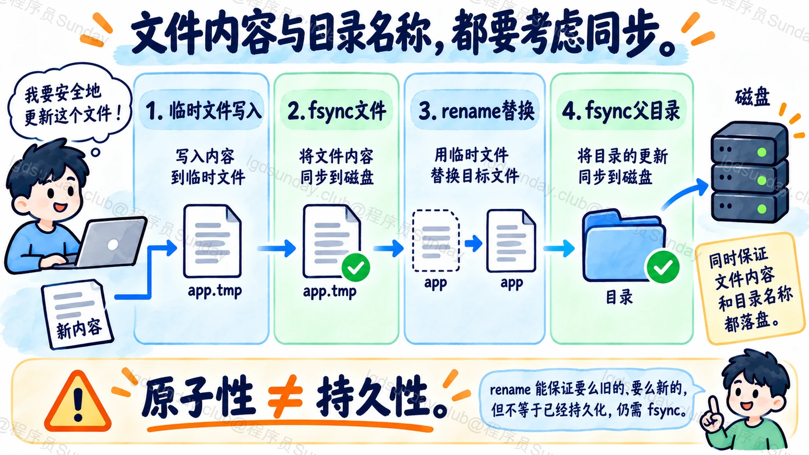文件内容与目录名称,都要考虑同步