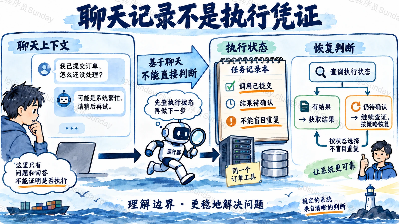 聊天历史与任务执行状态分开保存