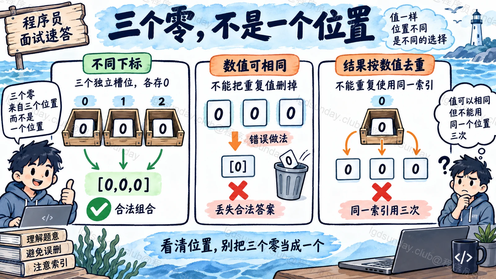 允许重复数值但不重复使用下标